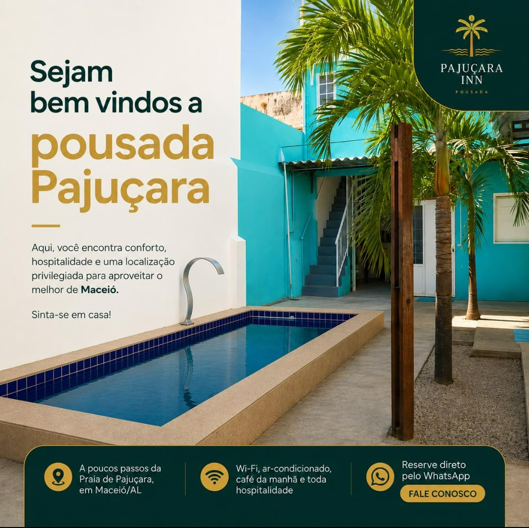 Piscina e área externa da Pousada Pajuçara Inn